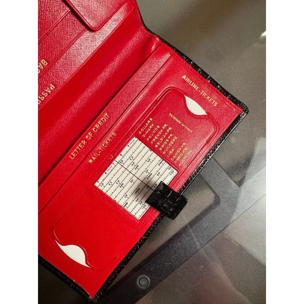 1950s West Germany Alligator Travel Wallet